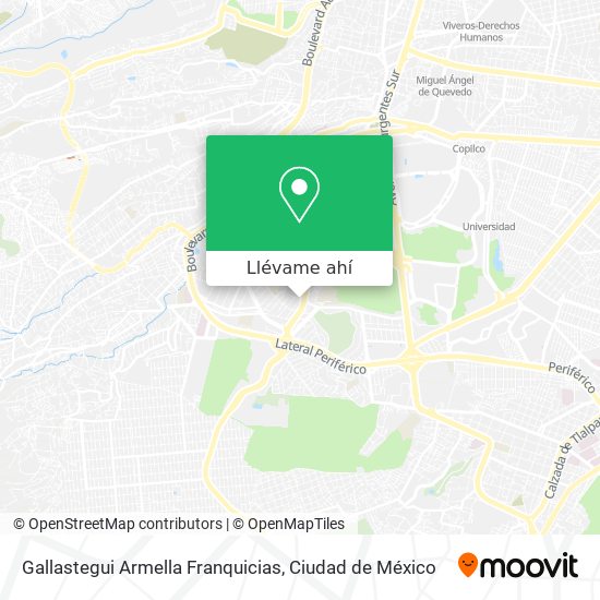 Mapa de Gallastegui Armella Franquicias