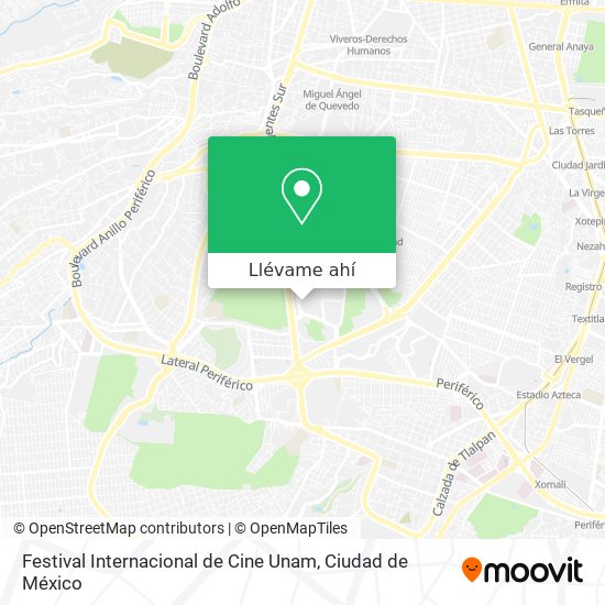 Mapa de Festival Internacional de Cine Unam