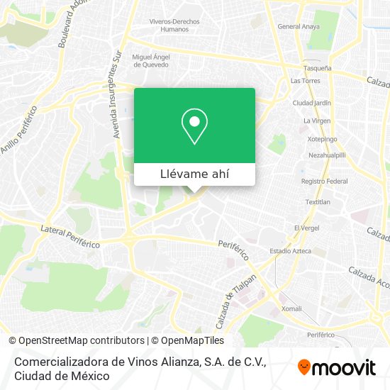 Mapa de Comercializadora de Vinos Alianza, S.A. de C.V.