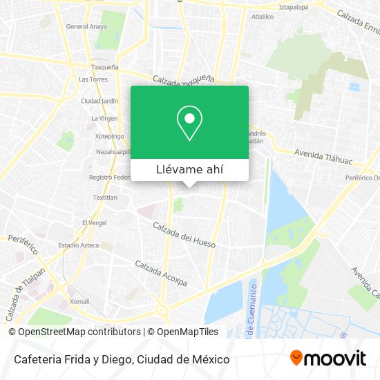 Mapa de Cafeteria Frida y Diego