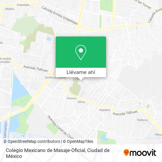 Mapa de Colegio Mexicano de Masaje-Oficial