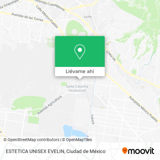 Mapa de ESTETICA UNISEX EVELIN