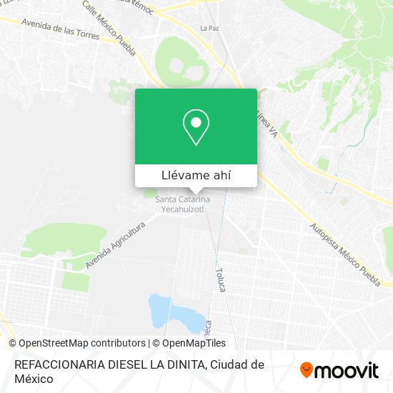 Mapa de REFACCIONARIA DIESEL LA DINITA