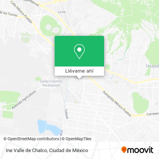 Mapa de Ine Valle de Chalco