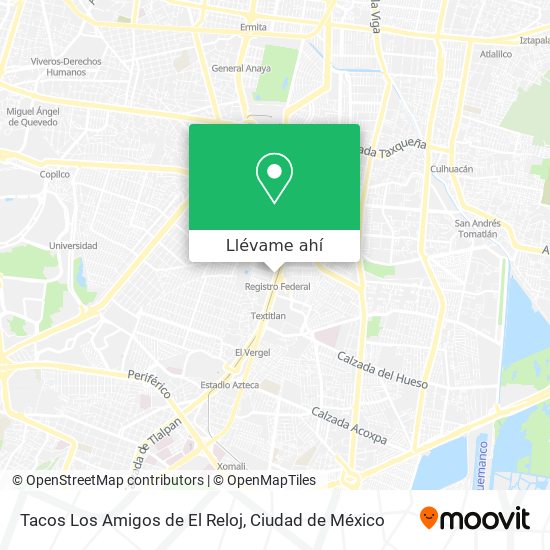 Mapa de Tacos Los Amigos de El Reloj