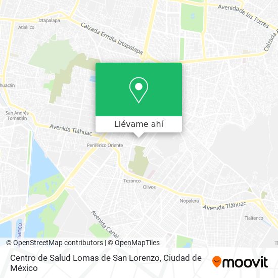 Mapa de Centro de Salud Lomas de San Lorenzo