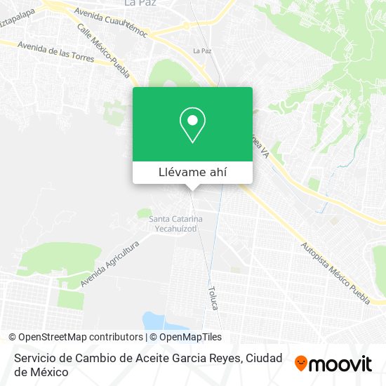 Mapa de Servicio de Cambio de Aceite Garcia Reyes