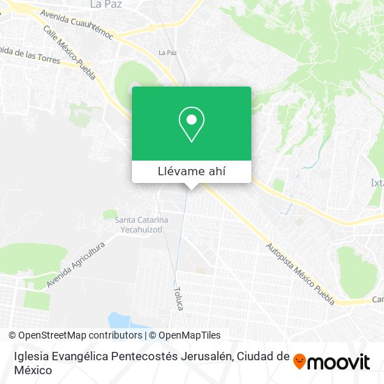 Mapa de Iglesia Evangélica Pentecostés Jerusalén