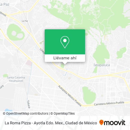 Mapa de La Roma Pizza - Ayotla Edo. Mex.