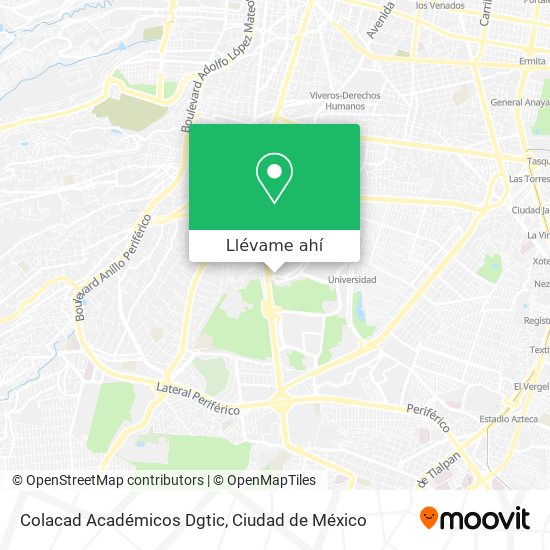 Mapa de Colacad Académicos Dgtic