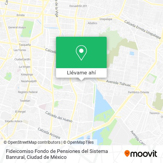 Mapa de Fideicomiso Fondo de Pensiones del Sistema Banrural