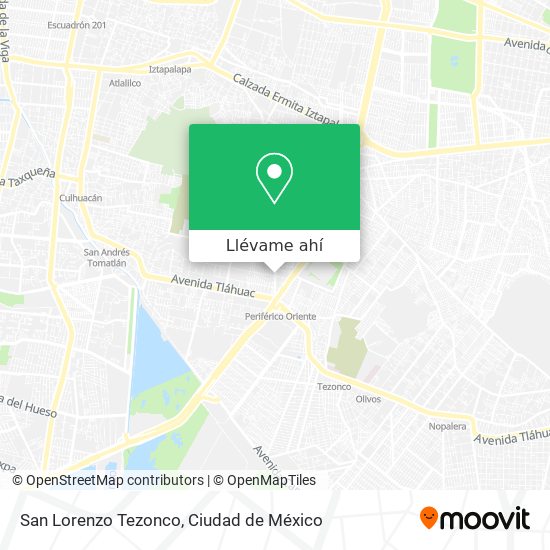 Mapa de San Lorenzo Tezonco