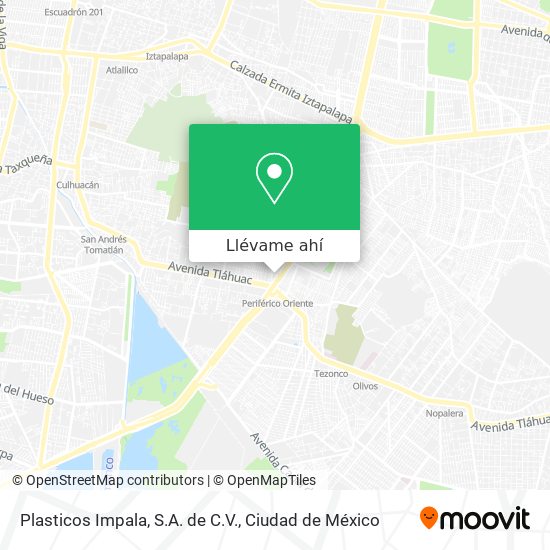 Mapa de Plasticos Impala, S.A. de C.V.