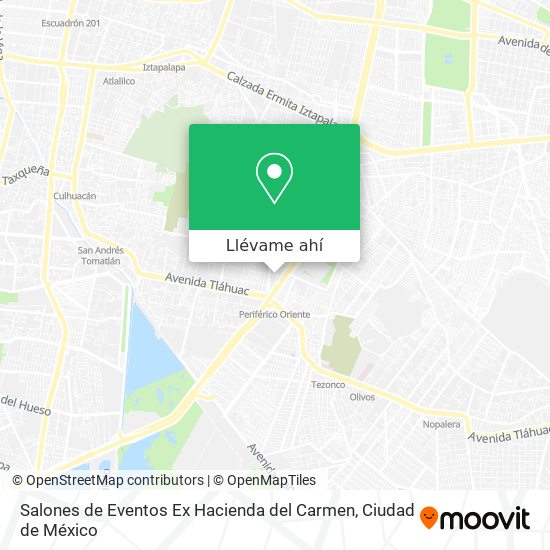 Mapa de Salones de Eventos Ex Hacienda del Carmen