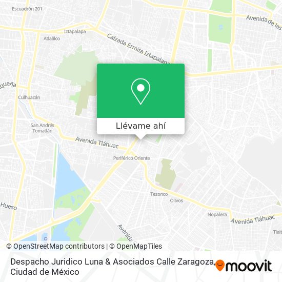 Mapa de Despacho Juridico Luna & Asociados Calle Zaragoza