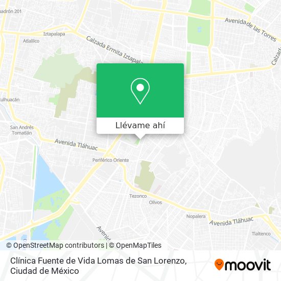 Mapa de Clínica Fuente de Vida Lomas de San Lorenzo