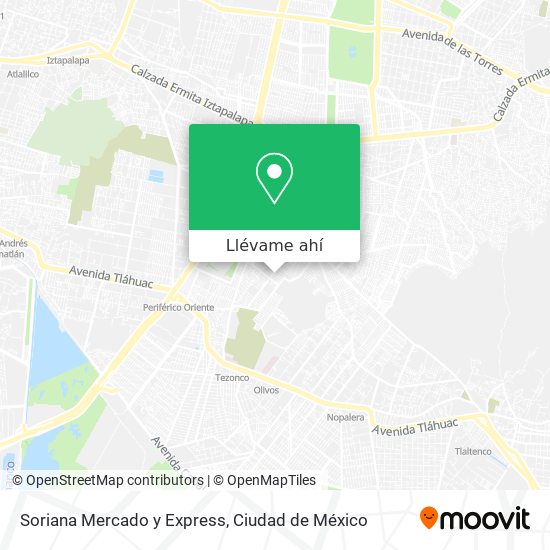 Mapa de Soriana Mercado y Express