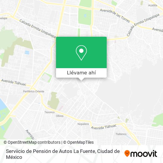 Mapa de Serviicio de Pensión de Autos La Fuente