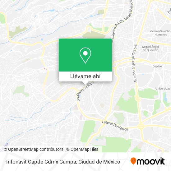 Mapa de Infonavit Capde Cdmx Campa