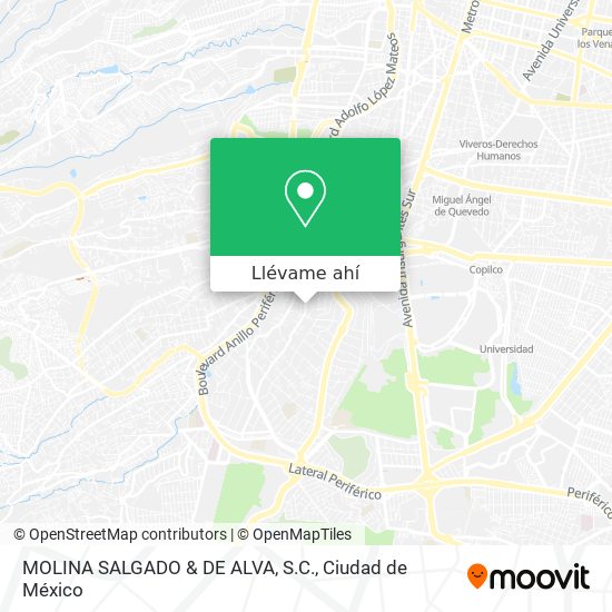 Mapa de MOLINA SALGADO & DE ALVA, S.C.