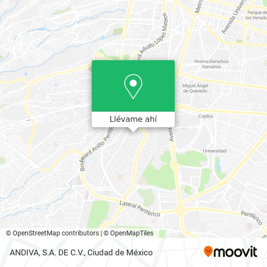 Mapa de ANDIVA, S.A. DE C.V.