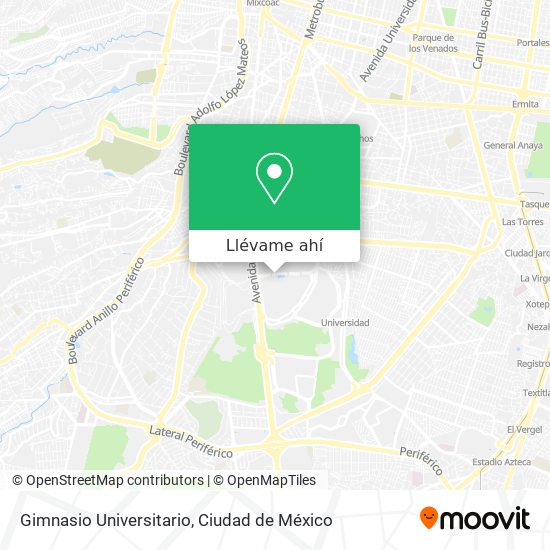 Mapa de Gimnasio Universitario