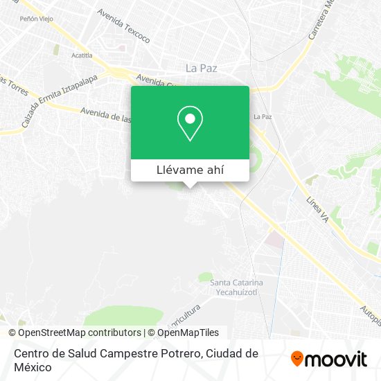 Mapa de Centro de Salud Campestre Potrero