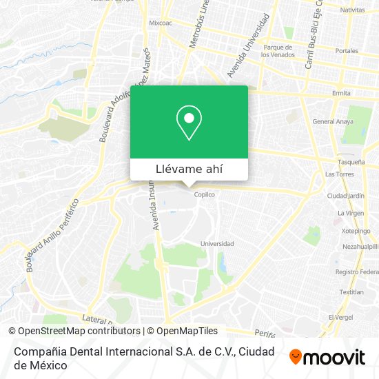 Mapa de Compañia Dental Internacional S.A. de C.V.