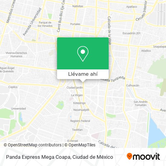 Mapa de Panda Express Mega Coapa