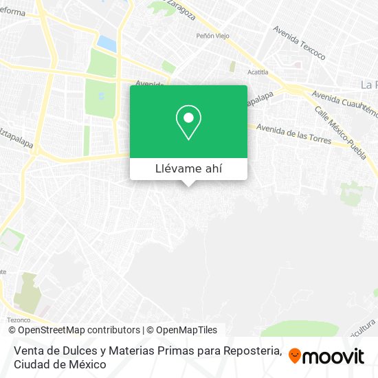 Mapa de Venta de Dulces y Materias Primas para Reposteria