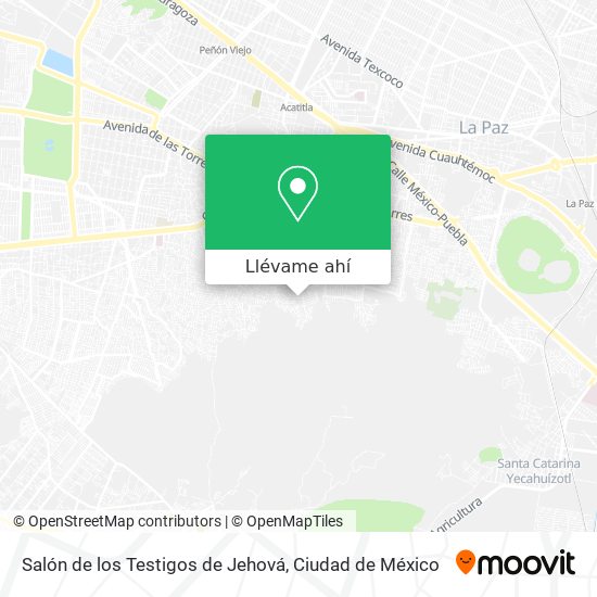 Mapa de Salón de los Testigos de Jehová