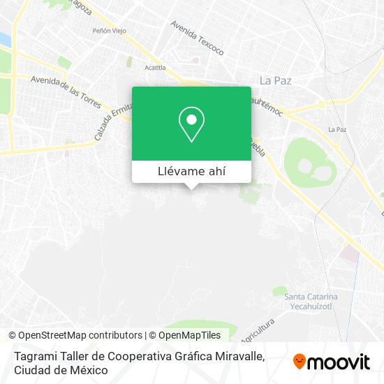 Mapa de Tagrami Taller de Cooperativa Gráfica Miravalle