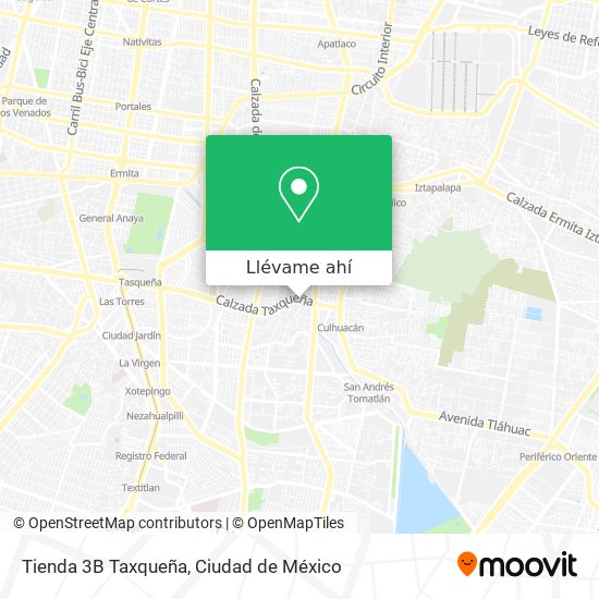 Mapa de Tienda 3B Taxqueña