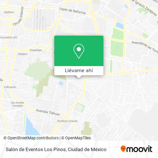 Mapa de Salón de Eventos Los Pinos