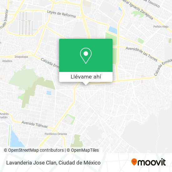 Mapa de Lavanderia Jose Clan