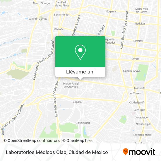 Mapa de Laboratorios Médicos Olab