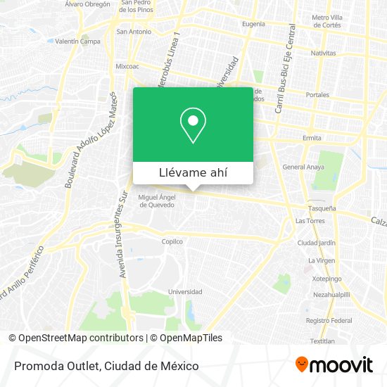 Mapa de Promoda Outlet