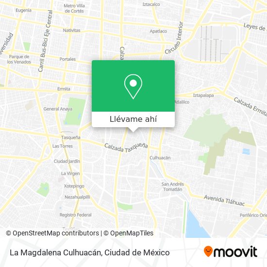 Mapa de La Magdalena Culhuacán