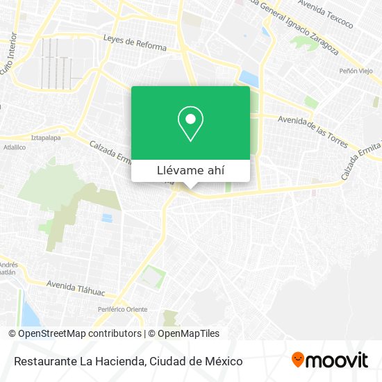 Mapa de Restaurante La Hacienda