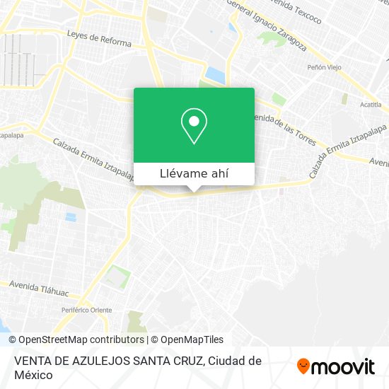 Mapa de VENTA DE AZULEJOS SANTA CRUZ