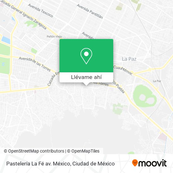 Mapa de Pastelería La Fé av. México