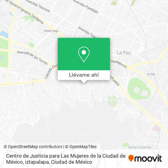 Mapa de Centro de Justicia para Las Mujeres de la Ciudad de México, iztapalapa
