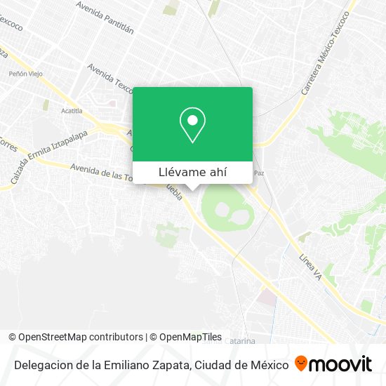 Mapa de Delegacion de la Emiliano Zapata