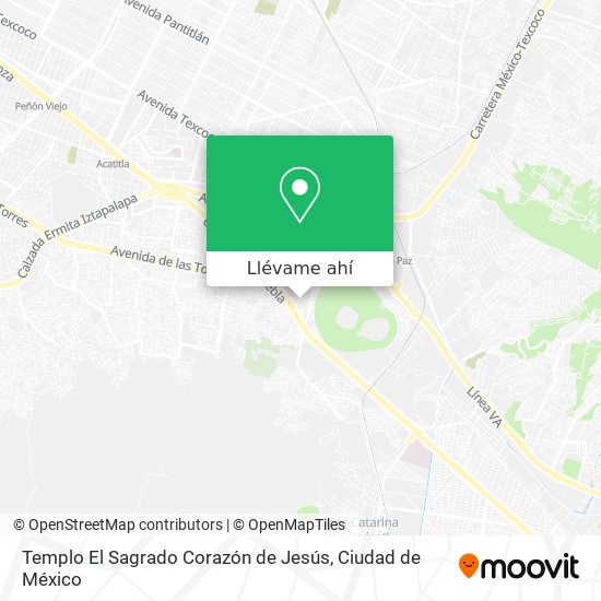 Mapa de Templo El Sagrado Corazón de Jesús