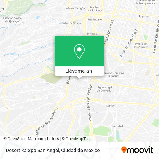 Mapa de Desértika Spa San Ángel