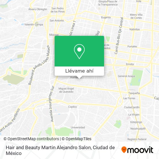 Mapa de Hair and Beauty Martin Alejandro Salon