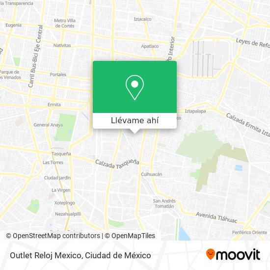 Mapa de Outlet Reloj Mexico