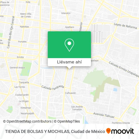 Mapa de TIENDA DE BOLSAS Y MOCHILAS