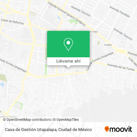 Mapa de Casa de Gestión Iztapalapa