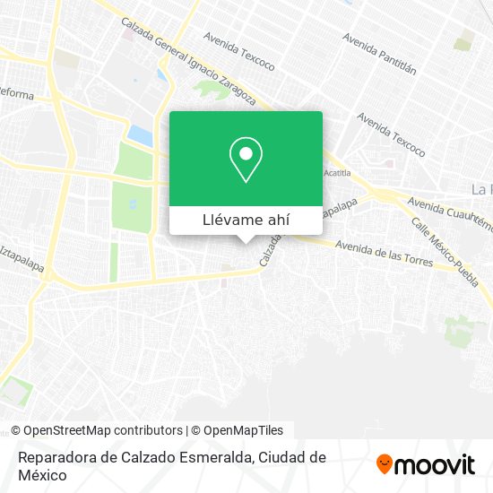 Mapa de Reparadora de Calzado Esmeralda